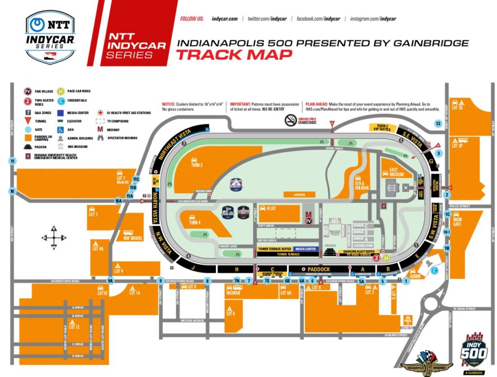 Indianapolis 500 track map