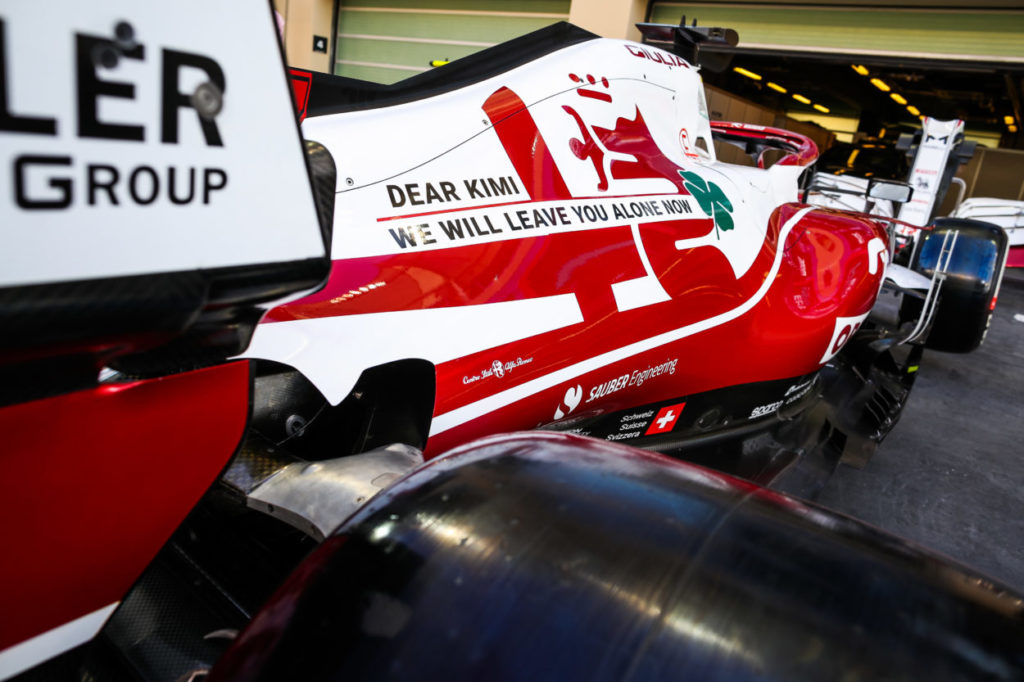 F1 | GP Abu Dhabi 2021: Alfa Romeo saluta Raikkonen e Giovinazzi con un messaggio sulla C41