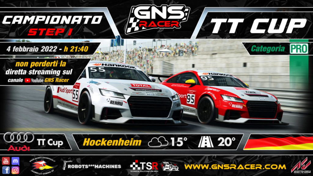 GNS Racer | Questa sera alle 21:40 parte il campionato TT CUP ad Hockenheim