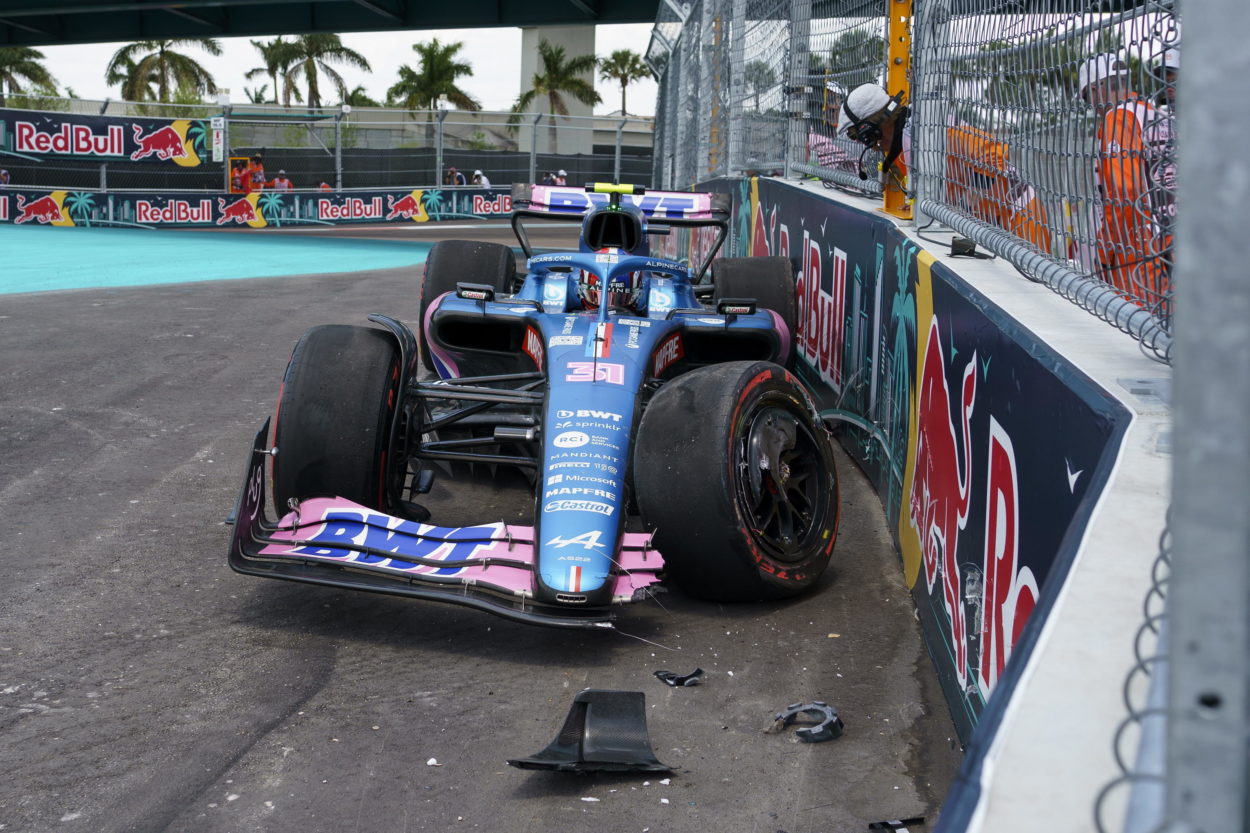 F1 | GP Miami 2022, piloti contro il muretto di curva 13 dopo i botti di Sainz e Ocon