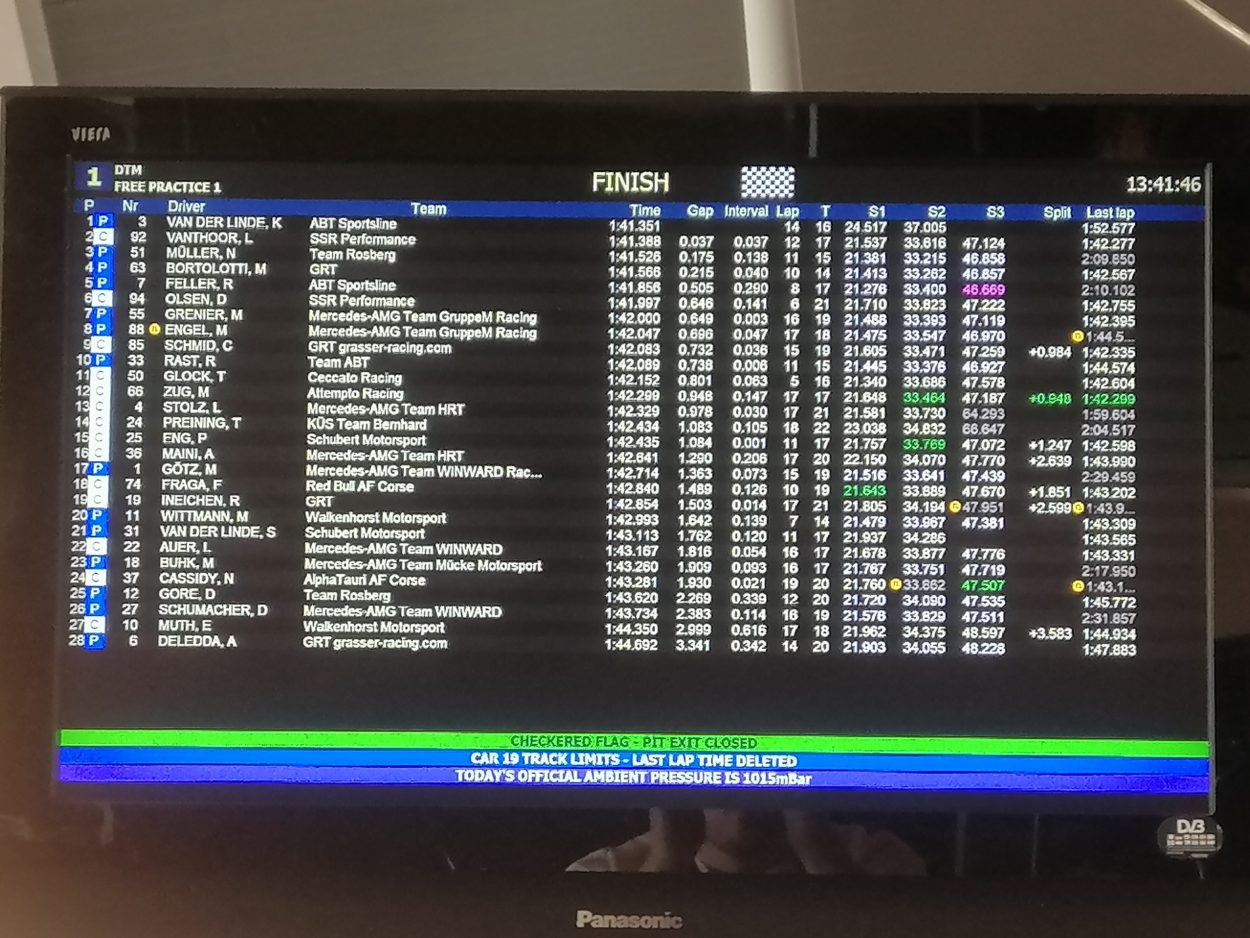 DTM Imola FP1 Results