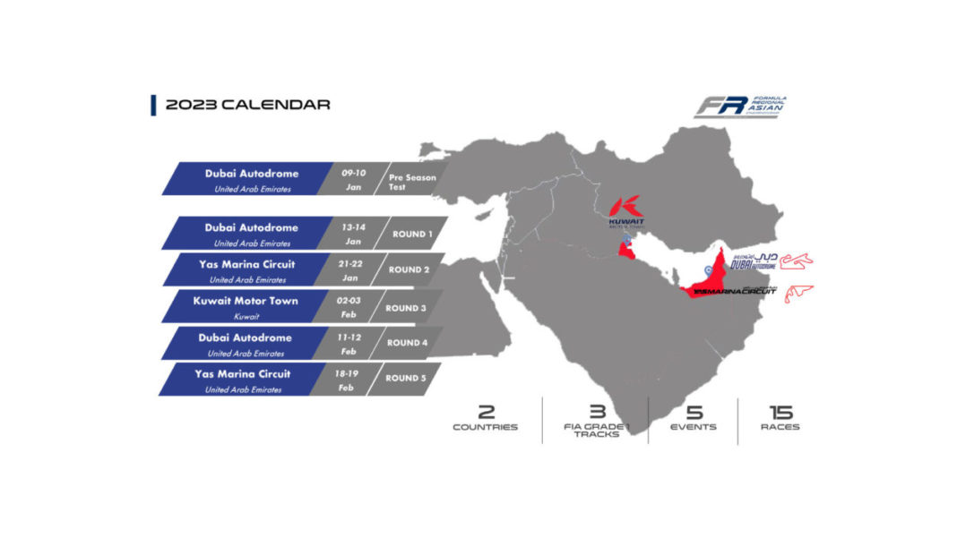 Formula Regional Asian ed F4 UAE annunciano il calendario provvisorio