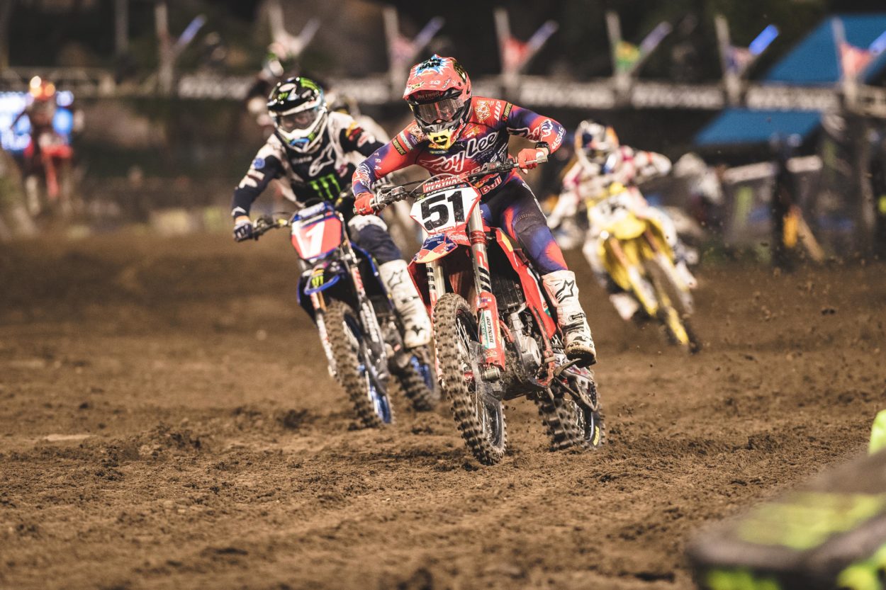 Supercross Anaheim 1 2023, Barcia (Gas Gas) "Sono caduto due volte