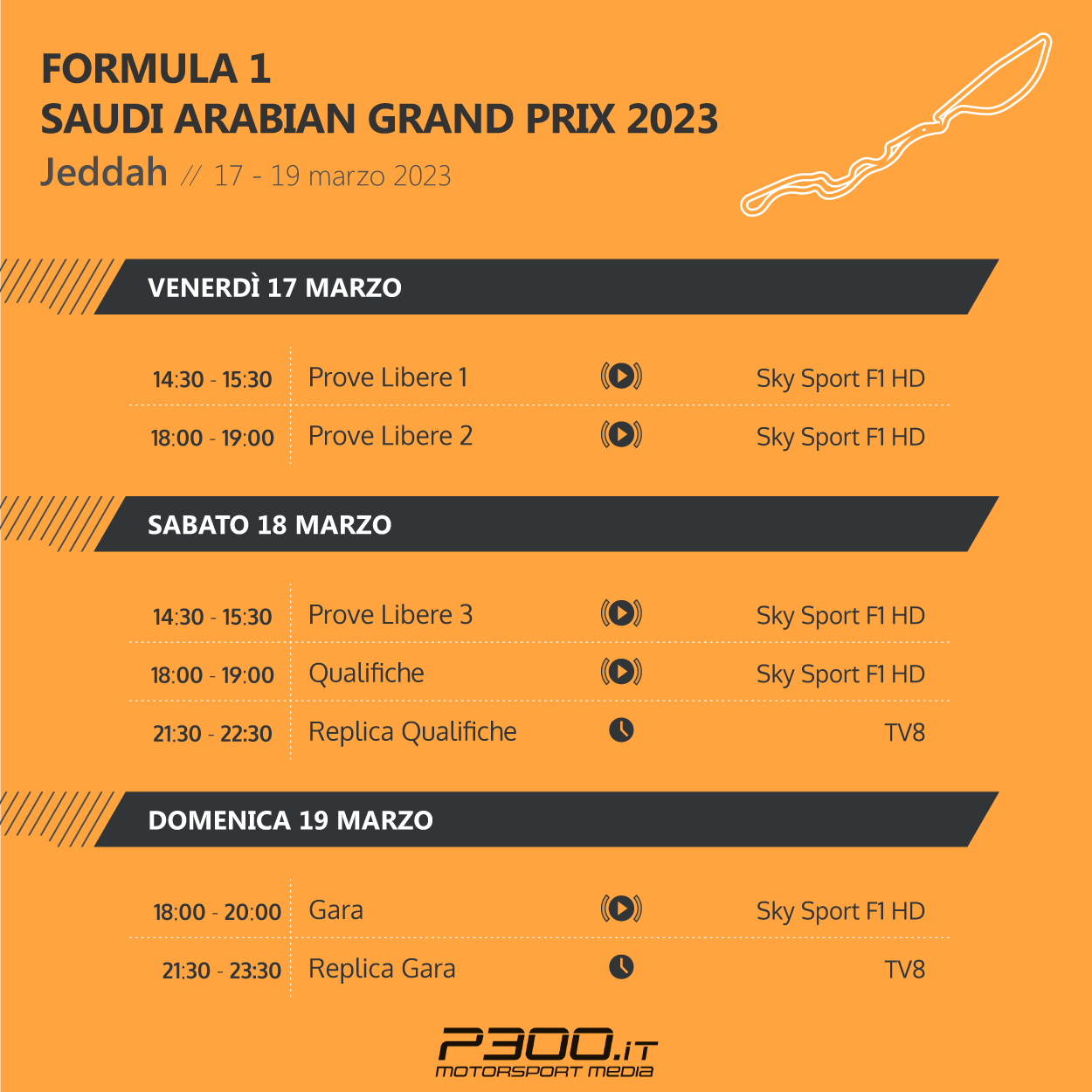F1 | GP Arabia Saudita 2023: l'albo d'oro e gli orari TV di Jeddah