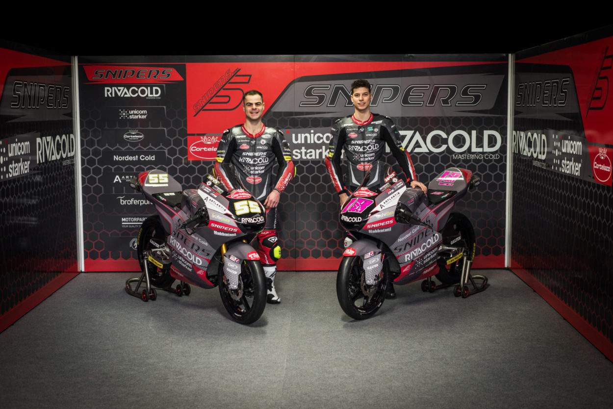Moto3 | Presentati i nuovi colori team Snipers, Fenati-Bertelle la nuova coppia 2023