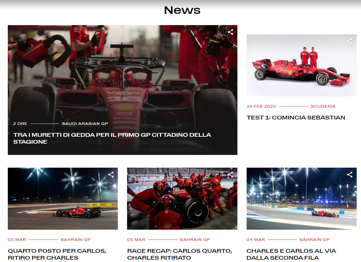 F1 | Rimossa la locandina Ferrari di Jeddah. E in home page torna (momentaneamente) Vettel...