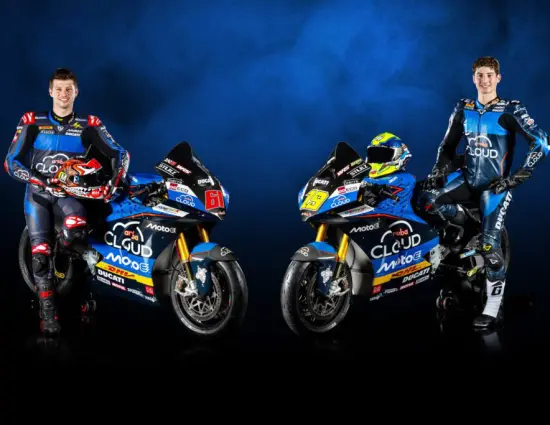 MotoE | Presentate le livree 2025 del team Aruba Cloud sulle Ducati V21L. Saranno affidate ad Alessandro Zaccone e Luca Bernardi