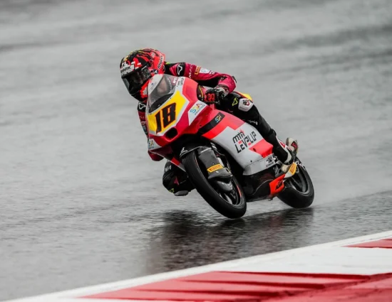 Moto3 | GP Americhe 2025, PR: Matteo Bertelle primeggia di misura su un tracciato molto bagnato