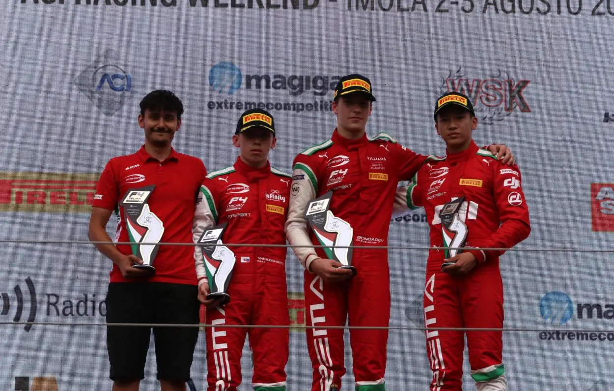 F4 Italia | Imola 2025: Oleksandr Bondarev batte Nakamura-Berta e conquista il primo successo in carriera in Gara 3