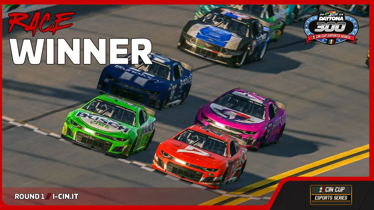 eSport | CIN Cup eSports Series: Daytona shock! Iaffaldano vince per un soffio la 300!