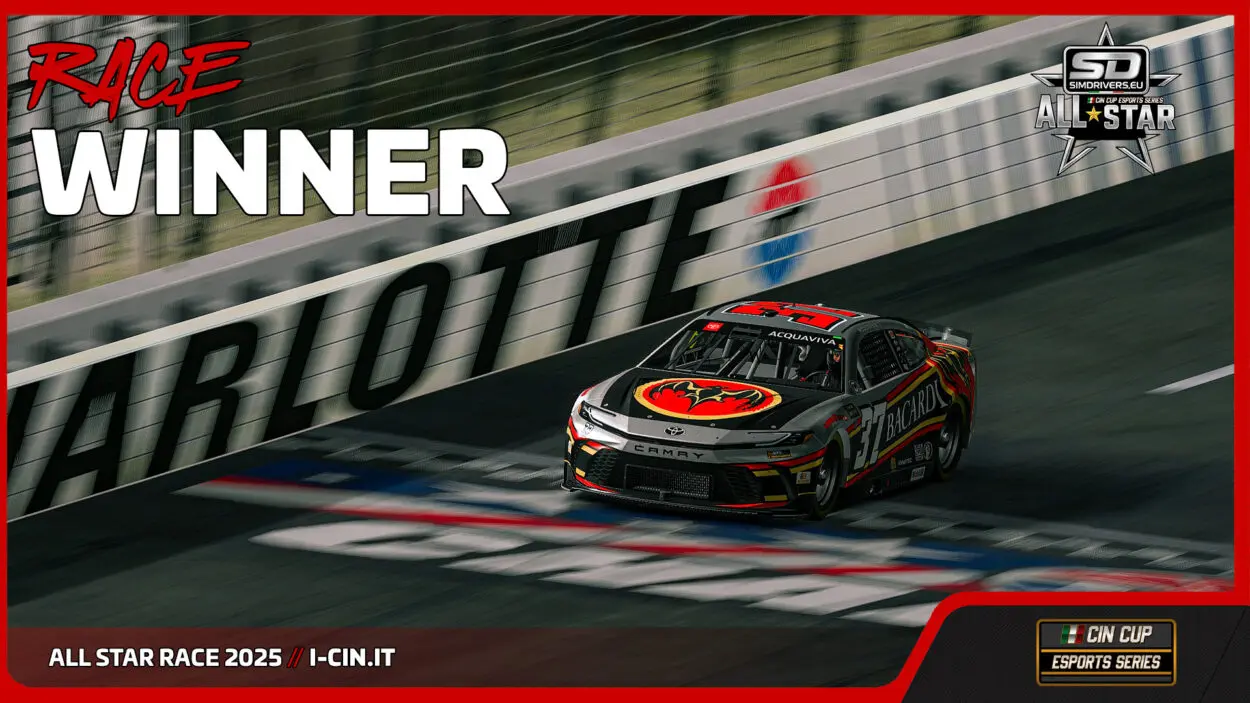 eSport | CIN Cup eSports Series: Acquaviva trionfa nella All-Star Race 2025 a Charlotte!
